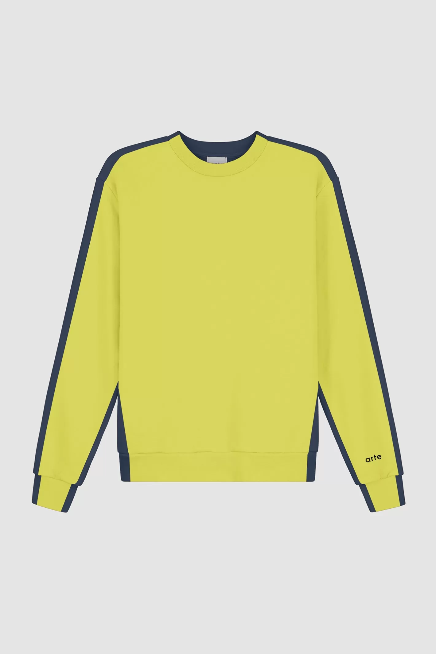 Clearance Col ras du cou bicolore - /Bleu Sweaters